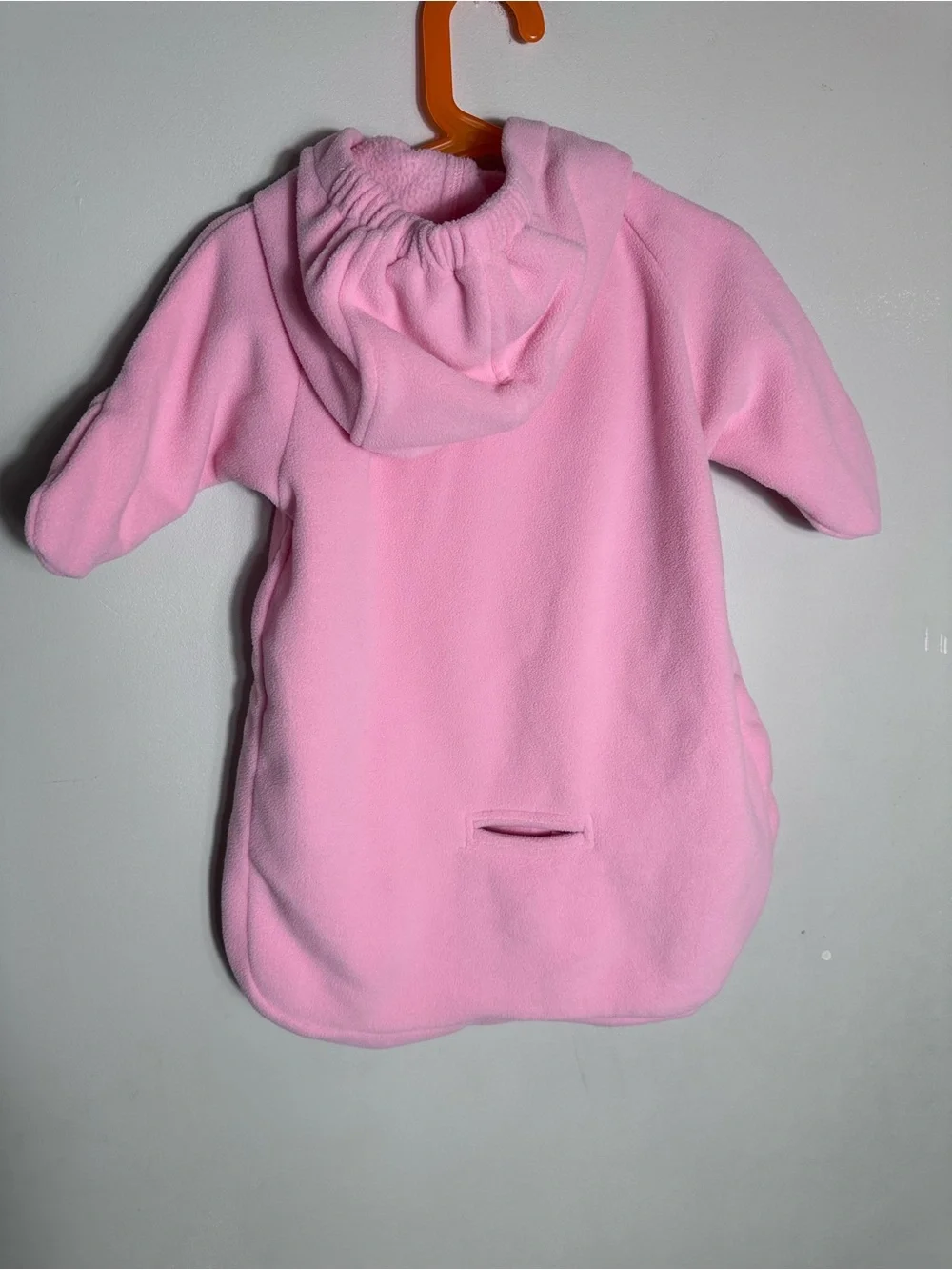 Y2K Pink Hooded baby bunting Fleece Suit